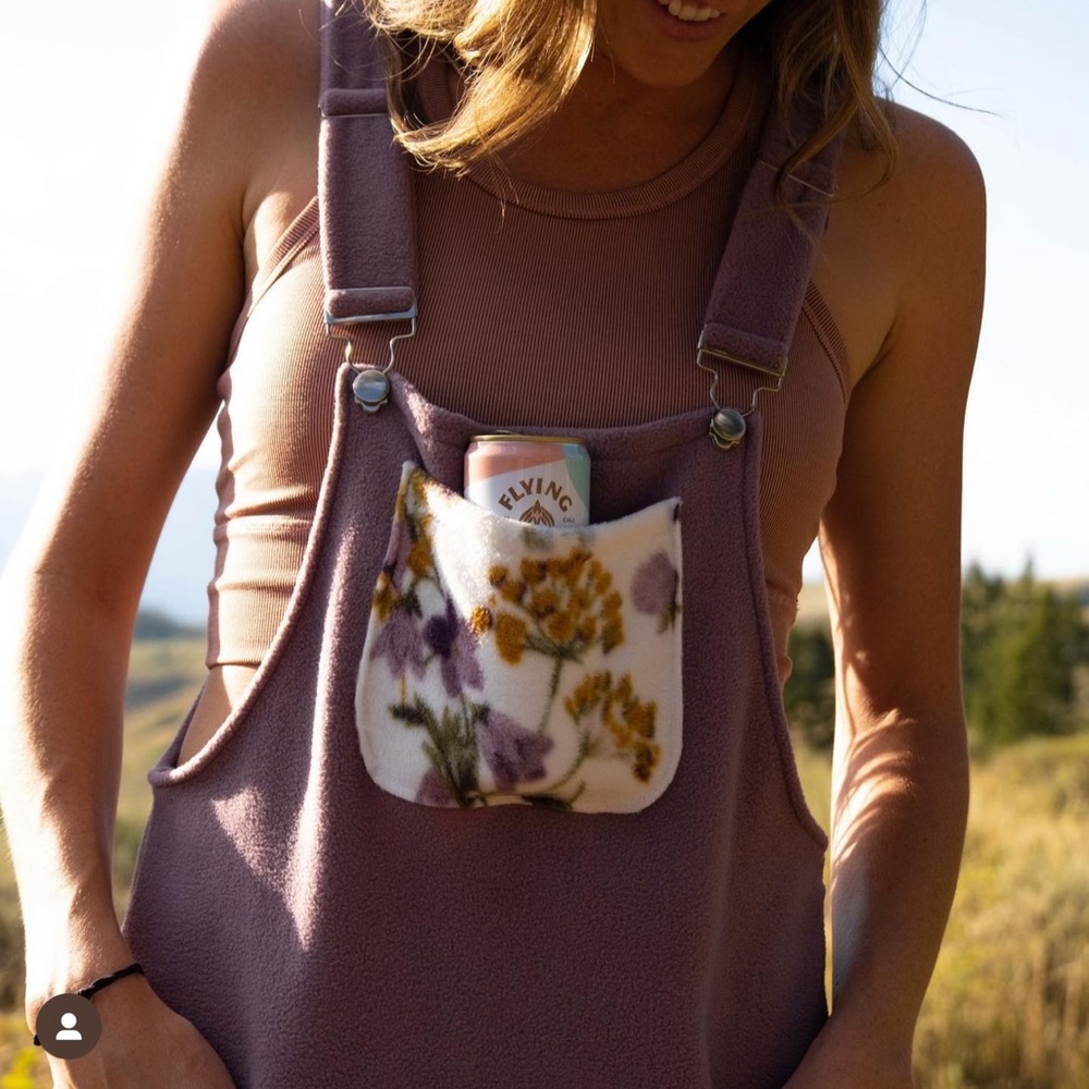 Brimoorecreative fleece overall dress -Mauve